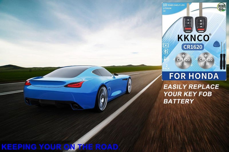 KKNCO استبدال بطارية مفتاح التحكم عن بُعد لهوندا (2013-2020) أكورد سيفيك كروس تور CR-V HR-V فيت بطاريات مفتاح التحكم CR1620 (تحقق من دليل التوافق) (عبوة من 2) - Image 5